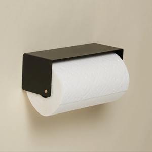 Étagère en métal de ferme avec porte-serviettes en papier Distributeur de rouleaux de mouchoirs mural Support de rangement de cuisine durable - Product Image 1