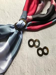 Buffalo Horn <b>Scarf</b> Ring with Smooth Polish Adding Soft Elegance and Secure Hold to Any <b>Scarf</b> High Quality - Product Image 4