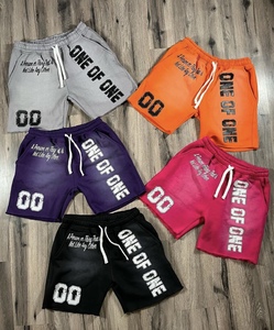 Pantalones cortos de sudor de algodón pesado personalizados Raw Ripped Plain Street Wear Joggers Bordado Patrón sólido Ecológico Servicio OEM - Product Image 6