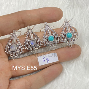 Pendientes de aro grandes de plata de ley 925 al por mayor, accesorios de joyería fina para bodas y regalos, originales de EE. UU. - Product Image 1