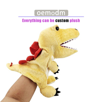 Petits jouets d'animaux en peluche géants personnalisés marionnette à main de dinosaure fabricants de jouets de marionnettes de dragon en peluche personnalisés