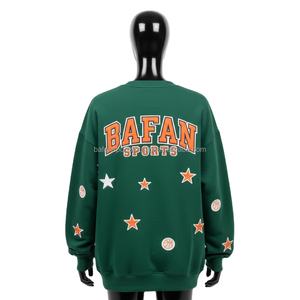 Sweat-shirt oversize pour femme en molleton de coton GSM, doux, chaud, avec logo brodé personnalisé, multicolore, style streetwear, respirant - Product Image 2