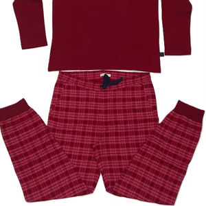 Conjunto de pijama de algodón 100% con estampado completo personalizable, ropa de dormir de tela de punto, mangas, estilo inferior, Top inferior con estampado completo de verano - Product Image 1