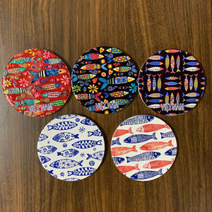 Versa Dessous de verre et napperon en céramique colorés Plateaux de rangement multifonctionnels - Product Image 6