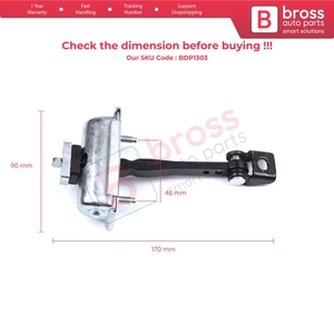 สายรัดจำกัดการเปิดประตูหน้า BDP1303 สำหรับ C3 MK3 208 2008 MK1 5 ประตู แฮทช์แบค 9671891380 - Product Image 5