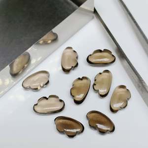 Cuentas de Cuarzo Ahumado Natural en Forma de Nube, Talladas a Mano, para la Elaboración de Joyas, Piedras Preciosas Sueltas de Cuarzo Ahumado - Product Image 1