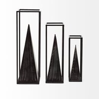 Ensemble de trois sculptures modernes en aluminium faites à la main, taille personnalisée, écologiques, cadeau d'anniversaire, décoration pour la maison, hôtel, salon