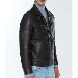 เสื้อแจ็กเก็ตหนังสำหรับผู้ชายเสื้อแจ็คเก็ตหนังกันลมออกแบบโลโก้ได้ตามต้องการ - Product Image 6