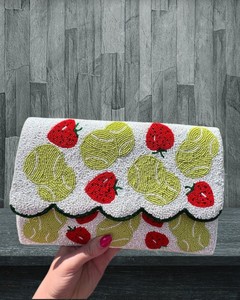 Bolso de mano con cuentas hecho a mano profesional bordado de moda brillo estilo de lujo fuerte ligero ecológico portátil de noche - Product Image 1