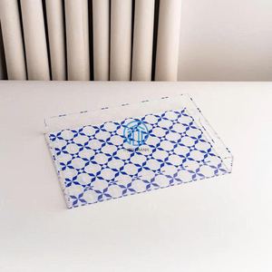 Transparent Acrylic Ramadan <b>Serving</b> <b>Tray</b> with Palm Tree Decorative Clear <b>Plastic</b> Food Organizer for Eid Mubarak Arabian Gift - Product Image 4