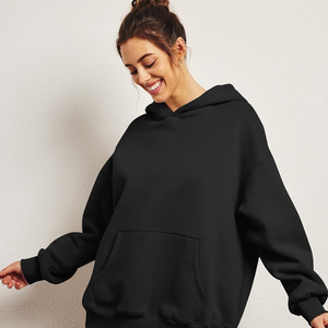 Pull à manches longues en coton de haute qualité sweat à capuche surdimensionné pour femme Logo personnalisé vêtements de sport d'hiver avec Logos privés grande taille - Product Image 4