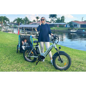 Bicicleta Eléctrica de Carga HAOQI Antelope Pro con Motor Bafang de 750W, Batería de 16Ah+9Ah, Capacidad de Carga de 400 Libras, Color Plata Estrella/Negro, Mecánica/Hidráulica - Product Image 5