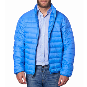Chaqueta de lona acolchada personalizada para hombre, ligera, holgada, cómoda y cálida, al por mayor, personalizable, para invierno, para exteriores, con cuello alto y logotipo frontal - Product Image 1