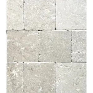 Botticino Crema 4x4 Azulejo de mármol caído para salpicaduras o piso y pared (1SF Venta) - Product Image 1
