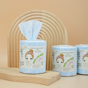 Rouleau de serviettes jetables Kawaii 10x15cm, 100 feuilles, serviettes sèches pour le démaquillage et les soins du visage - Product Image 6