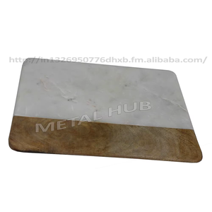 Ensemble de blocs et de planches à découper modernes et écologiques en bois et marbre et en métal pour support de tapis - Product Image 5