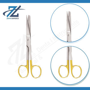 Ciseaux de pansement pour gaucher avec un arc noir 145mm courbé en acier inoxydable manuel certifié CE fabriqué au Pakistan - Product Image 3