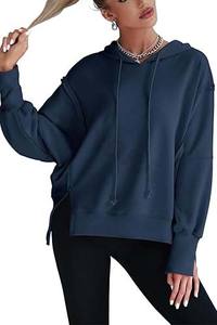 2025 femmes automne vêtements logo personnalisé femmes pull à capuche blanc couleur unie à capuche sweats décontractés - Product Image 5