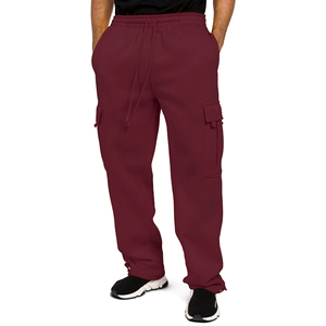 Joggers para hombre, de algodón 100% pantalones de chándal, ropa deportiva holgada con cordón, pantalones de chándal informales de cintura media, Pantalones rectos lavados para hombre - Product Image 6