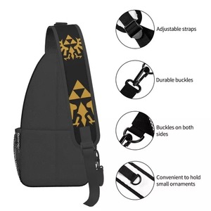 Unisex Nylon Convertible Hombro Crossbody Sling Pecho Bolsa Gran Capacidad Personalizado Estilo Deportivo Paneles Cremallera para Hombres Mujeres - Product Image 5