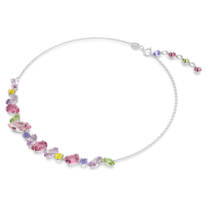 Luxury Colorful Crystal <b>Choker</b> Necklace for Women <b>Silver</b> Plated Multicolor Zircon Statement Necklace Fashion Wedding Party - Product Image 2