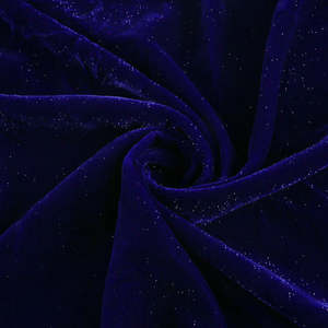 Korea 100% Polyester Velboa Velour Super Soft Dyed Micro Falcon Velvet Firm Royal Blue 9000 Fabric for Clothing & <b>Curtains</b> India - Product Image 1