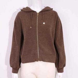 Sudadera con Capucha de Alta Calidad para Mujer, Diseño Casual, Tejido Sólido, 100% Algodón, Resistente al Viento y al Agua, Forro de Invierno, Cierre Completo con Cordón Ajustable - Product Image 3