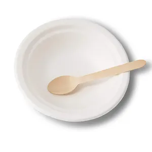 400Ml Round White Sugarcane Bowls Soup <b>Noodle</b> Shop Single Use Containers For Household Products - 1000 pcs/carton - Product Image 4