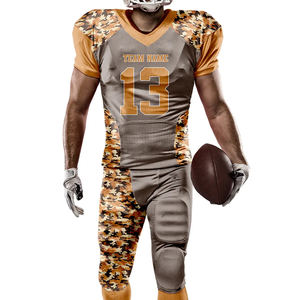 Uniforme de football américain en polyester 2025 en gros conception d'équipe personnalisée fonction respirante grande taille Service OEM disponible - Product Image 1