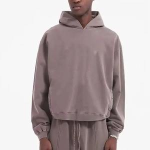 Vente en gros de survêtements lourds personnalisés pour hommes, jogging, pull à capuche délavé à l'acide, ensemble deux pièces OEM - Product Image 5