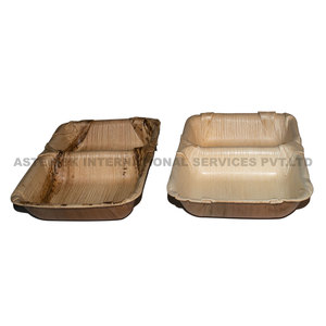 Assiette à feuilles biodégradables naturelles 100% assiettes jetables fabriquées au Népal acceptent la forme et la taille personnalisées Plateau à feuilles écologique - Product Image 6