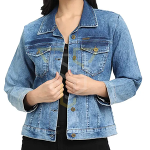 Chaqueta vaquera acolchada Reversible de manga larga para mujer a la moda, pantalones vaqueros cortos de invierno con botón de nailon para otoño, estampado de algodón - Product Image 4