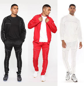 Chándal OEM 2025 con logotipo personalizado, chándal para correr, chándal deportivo ajustado reflectante personalizado para hombre, chándal liso para hombre - Product Image 1