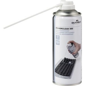 DURABLE Powerclean 350ml Air Duster, pulvérisateur de gaz pressurisé non inflammable pour usage professionnel - Product Image 1