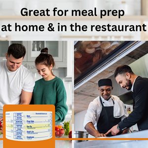 Cuộn hòa tan thực phẩm nhãn 500 cái nước hòa tan sticker có thể tháo rời thực phẩm lưu trữ <span class=keywords><strong>Stickers</strong></span> cho xoay trong nhà bếp, nhà hàng - Product Image 5