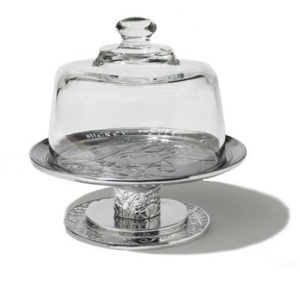 Hand Engraved Decorative Cup <b>Cake</b> Display Folding <b>Cake</b> <b>Stand</b> Luxury Style Round Shape <b>Cake</b> Serving <b>Stand</b> With Dome <b>Cover</b> - Product Image 3