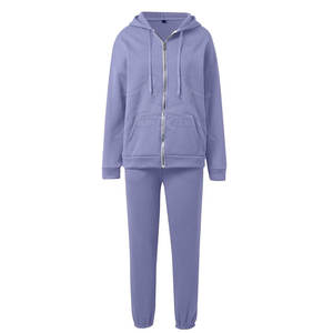 Chándal con cremallera de ajuste relajado con tela duradera y aspecto moderno Chándal clásico con cremallera con tela suave al tacto - Product Image 1