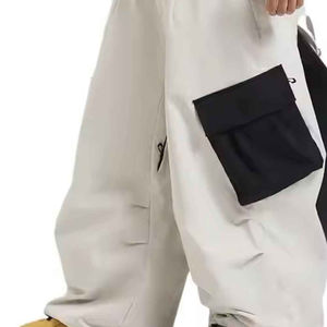 Pantalon de ski freestyle personnalisé OEM, résistant à l'eau, léger, coupe-vent, grande taille, ample avec fermeture éclair, pantalon de snowboard - Product Image 3