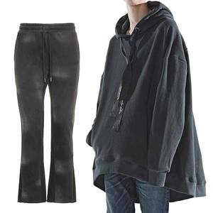 Conjuntos de pantalones de chándal acampanados y sudaderas con capucha personalizados Puff Print Heavyweight 100% Cotton Sweatsuits Fleece Men Flare Pink chándal mujeres - Product Image 2