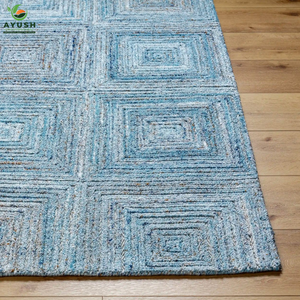 Tapis décoratifs pour nettoyage ciblé, tapis en laine faits à la main pour salon, chambre et maisons modernes - Product Image 2