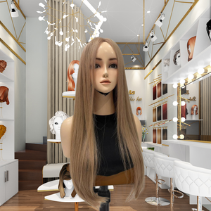 Peluca frontal de encaje HD sin pegamento para mujer de Ciudad Ho Chi Minh Línea de cabello natural y color personalizable - Product Image 4