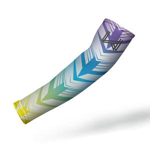 Manches de compression longues personnalisées pour hommes, imprimées, pour le soutien des bras, tissu en polyester respirant, vêtements de sport, course à pied et fitness - Product Image 6