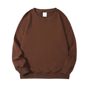 Sudadera bordada unisex personalizada, ropa de calle de gran tamaño, cuello redondo, peso pesado, alta calidad, cuello redondo, sudadera lisa - Product Image 2