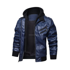 Recién llegado, chaqueta de cuero a la moda personalizada para hombre, ropa a la moda, nuevo estilo, venta directa de fábrica 2024, chaqueta de cuero para hombre - Product Image 6