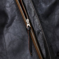 Vestes d'hiver en cuir véritable pour hommes fabriquées au Pakistan - Écologiques, décontractées, avec logo personnalisable sur le devant, couleurs et tailles variées, haute qualité