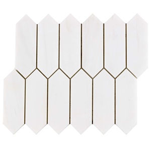 Carrelage hexagonal en marbre Bianco Dolomite, finition polie, imperméable, pour mur et sol de salle de bain, design minimaliste - Product Image 6