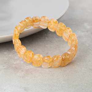 <b>Citrine</b> Natural Stone Special Cut Wide Cut <b>Bracelet</b> - Product Image 2