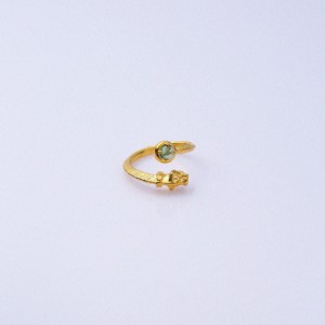 Anillo de Eternidad de Oro de 22K con Diseño de Turmalina Verde, Anillo de Boda Vintage, Joyería de Plata de Ley 925 Hecha a Mano, Venta al Por Mayor, Tendencia - Product Image 2