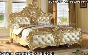 Lit en bois de teck antique sculpté, fabricant de lits en bois de qualité royale et premium, lits en bois massif, lit double fantaisie - Product Image 2