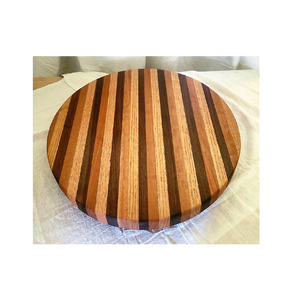 Forme ronde en bois sculpté Lazy Susan Ustensiles de cuisine Plateau tournant Assiette d'assaisonnement Ustensiles de cuisine et couleur bois naturel - Product Image 4